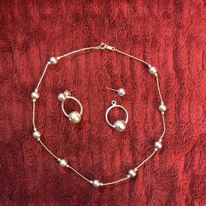 Sterling Silver Necklace and ear rings set
